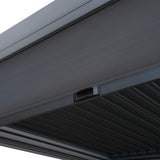Aluminium Pergola With Anthracite Blinds & LED Lights - 3m x 3m