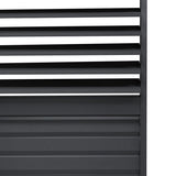 Anthracite Aluminium Pergola With 2 x Shutter Panels - 3m x 3m