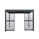 Aluminium Pergola With Anthracite Blinds & 2 Shutter Panels - 3m x 3m
