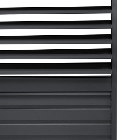 Aluminium Pergola With Anthracite Blinds & 2 Shutter Panels - 3m x 3m