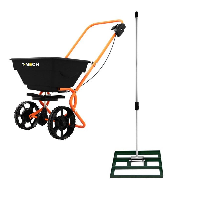 Rotary Spreader & 50cm Lawn Leveller - Green