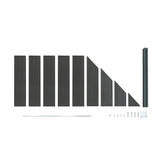 Composite Angled Fence Panel - Grey