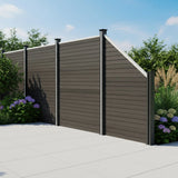 Composite Angled Fence Panel - Grey