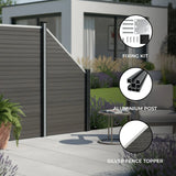 Composite Angled Fence Panel - Grey
