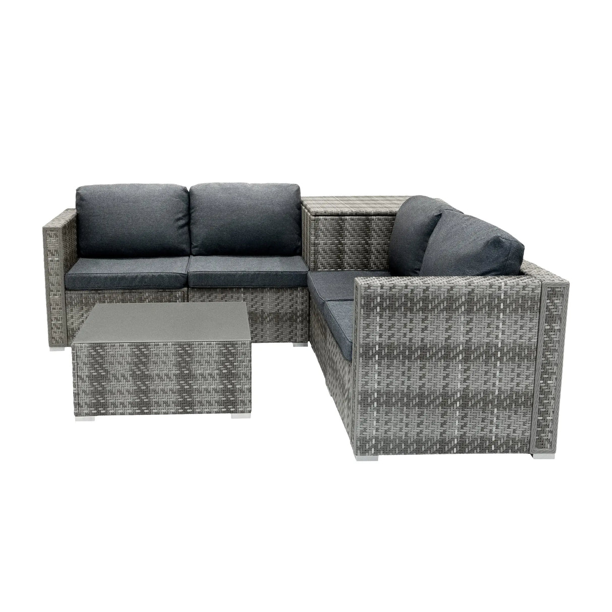 Rattan Modular 6 Piece Furniture Set  Grey