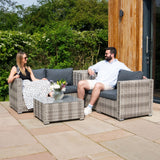 Rattan Modular 6 Piece Furniture Set  Grey