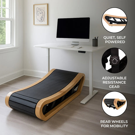 Curved Treadmill  Light Oak