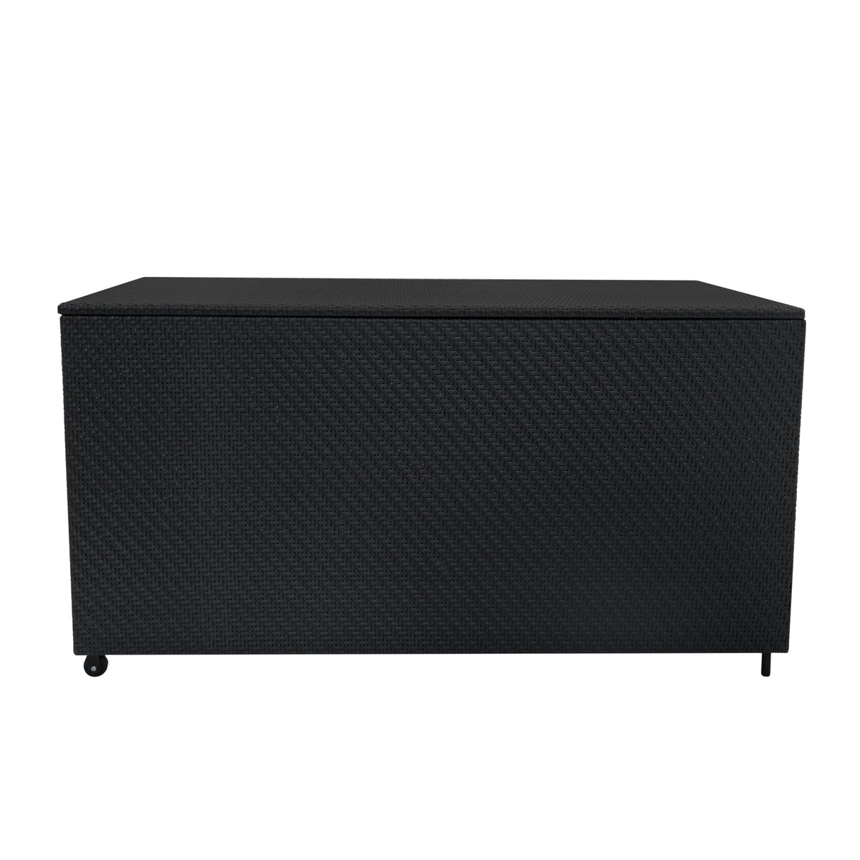 Serafina Rattan Modular 7 Piece Furniture Set & 700L Storage Box - Black