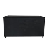 Serafina Rattan Modular 7 Piece Furniture Set & 700L Storage Box - Black