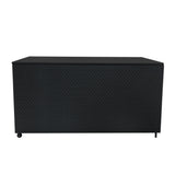 Rattan Modular 6 Piece Furniture Set & 700L Storage Box  Black
