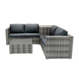 Marielle Rattan Modular 6 Piece Furniture Set & 996L Storage Box – Grey