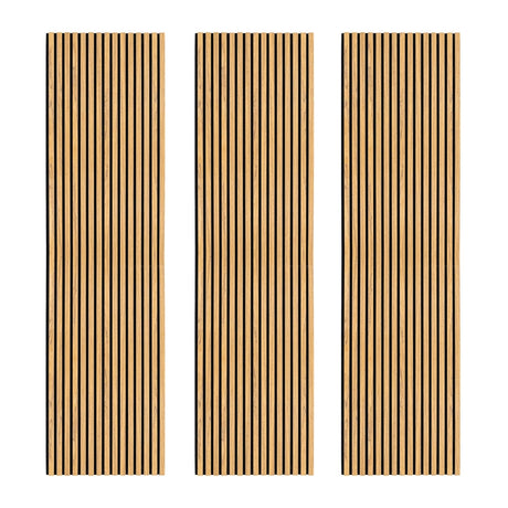 Acoustic Slat Wall Panels x 3 - Oak