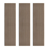Acoustic Slat Wall Panels x 3 - Light Walnut