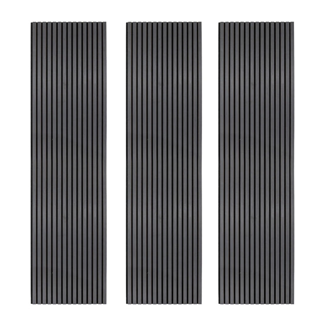 Acoustic Slat Wall Panels x 3  Anthracite Grey