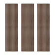 Acoustic Slat Wall Panels x 3 - Dark Walnut