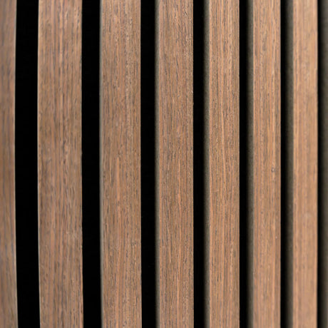 Acoustic Slat Wall Panels x 3 - Dark Walnut