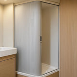 Tambour Shower Door  Silver