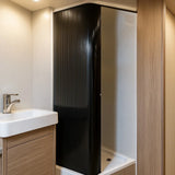 Tambour Shower Door  Black