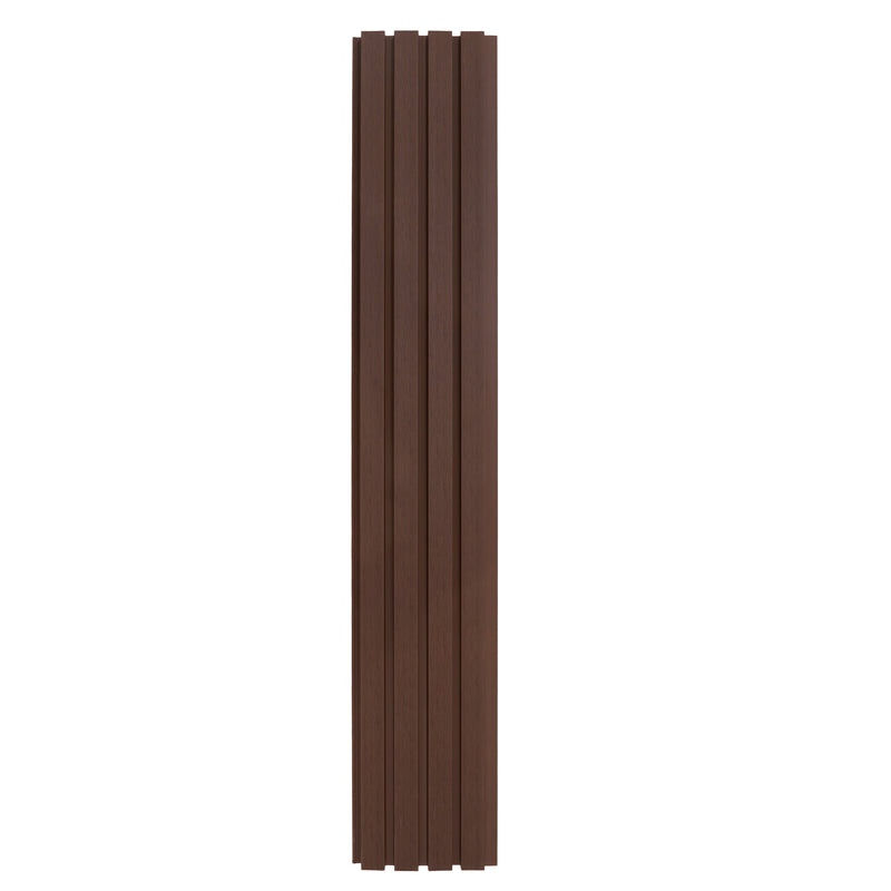 WPC Slatted Wall Cladding x 4 Panels  Brown