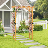 Wooden rose arch garden arch archway with roof trellis trellis arch orange M