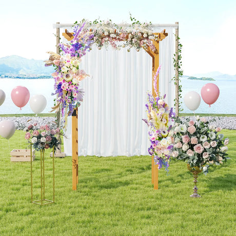 Wooden rose arch garden arch archway with roof trellis trellis arch orange M