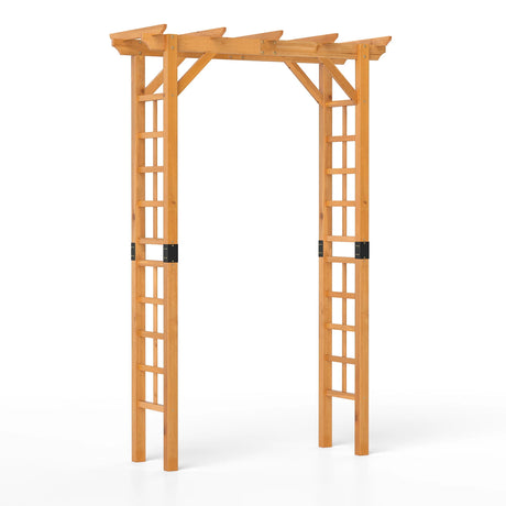 Wooden rose arch garden arch archway with roof trellis trellis arch orange M