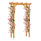 Wooden rose arch garden arch archway with roof trellis trellis arch orange M