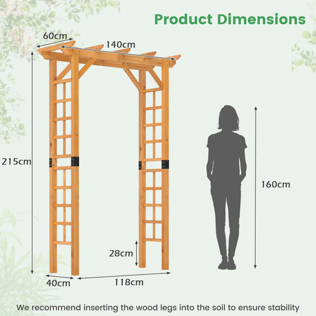 Wooden rose arch garden arch archway with roof trellis trellis arch orange M