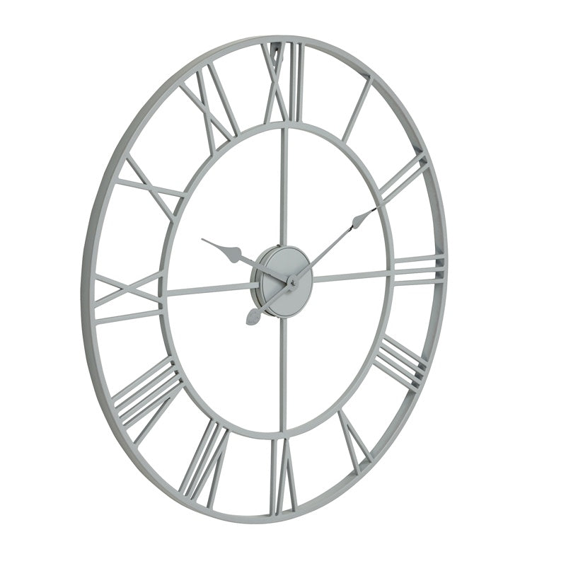 Grey Skeleton Wall Clock