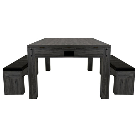 7-In-1 Games Table & Storage Benches x 2 - Grey