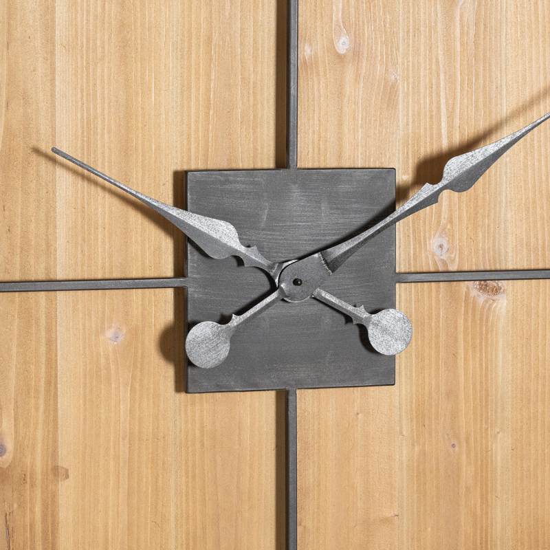 Williston Square Large Wooden Wall Clock