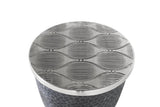 Giner and Colomer - Round Coffee Table With Engraved Aluminum Top & Hammered Metal Base