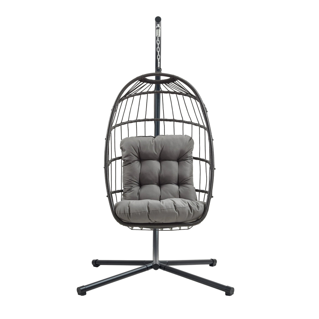 Rattan Hanging Egg Chair  Black