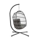 Rattan Hanging Egg Chair  Black