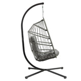 Rattan Hanging Egg Chair  Grey