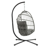 Rattan Hanging Egg Chair  Grey
