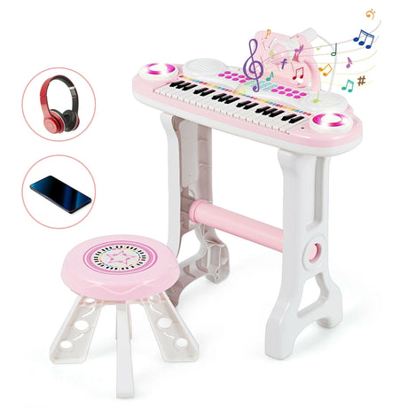 37-Key Electronic Kids Piano with Stool & Microphone