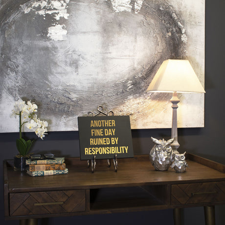 Olive The Silver Ceramic Owl