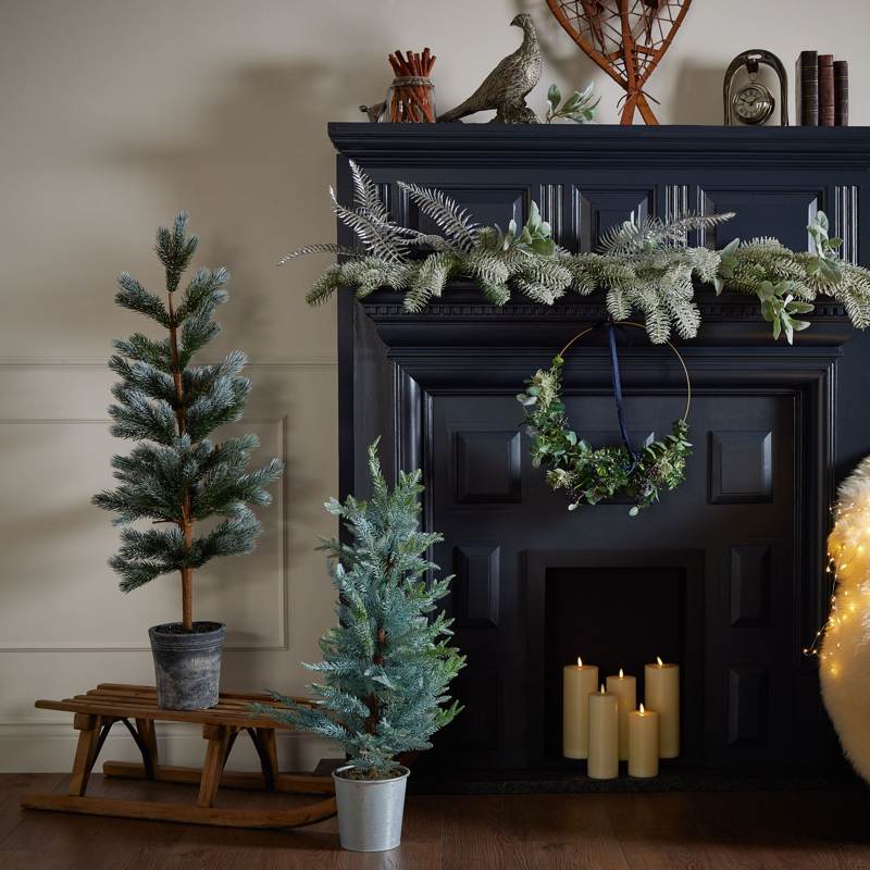 Christmas Fir Tree In Stone Pot