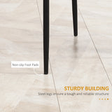 HOMCOM Set of 4 Faux Leather Dining Chairs - Black