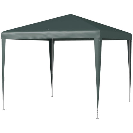 Outsunny 2.7m x 2.7m Garden Gazebo Marquee Party Tent Wedding Canopy Outdoor(Dark Green)