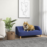 PawHut Dog Sofa, pet Bed, with Soft Cushion, Washable Cover, for Small, Medium & Large Dogs - Blue