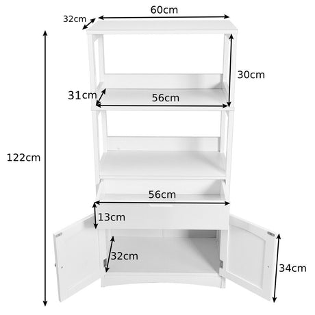Storage Cabinet Display Shelf with Durable Material for Bathroom