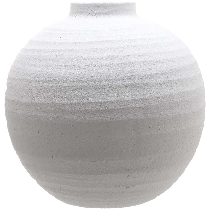 Tiber Large Matt White Ceramic Vase