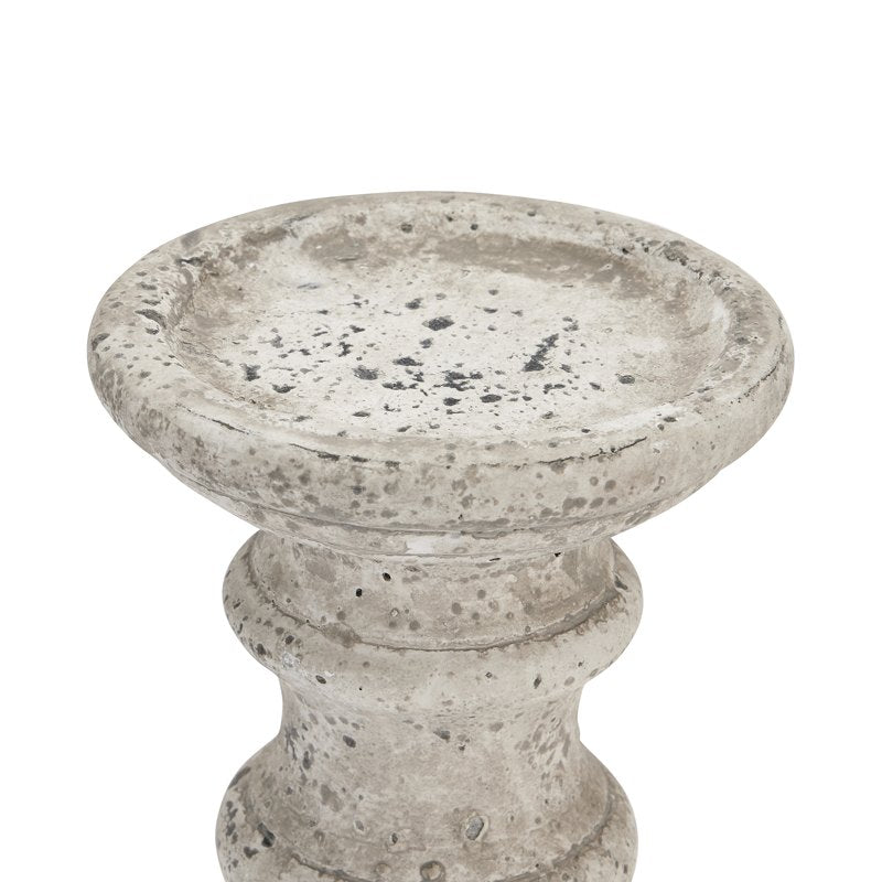 Small Stone Ceramic Column Candle Holder