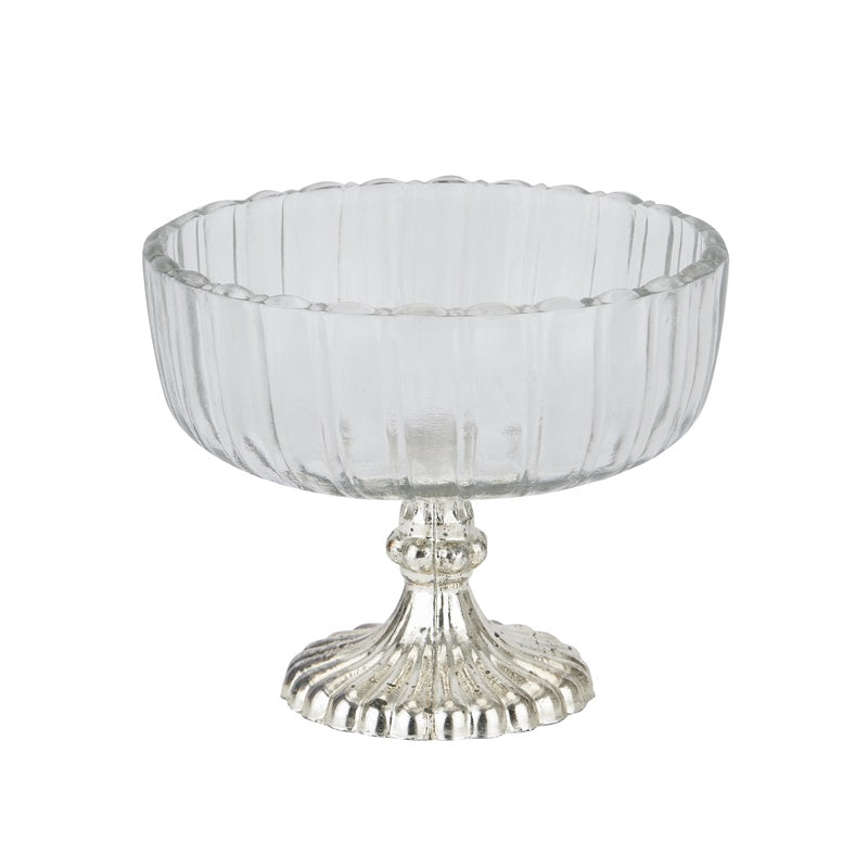 Small Fluted Glass Display Bowl