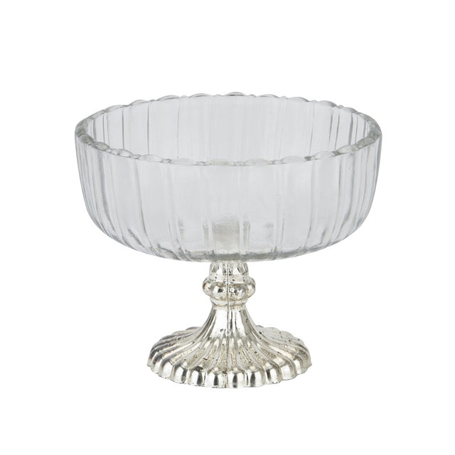 Small Fluted Glass Display Bowl