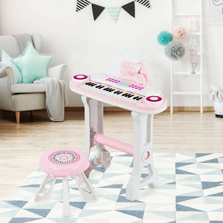 37-Key Electronic Kids Piano with Stool & Microphone