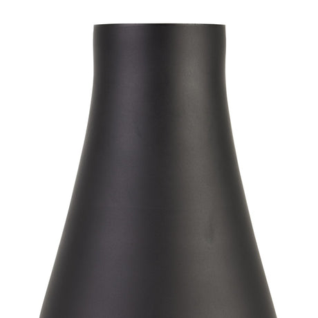 Black Tapered Tall Glass Vase