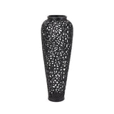 Black Cast Lattice Vase